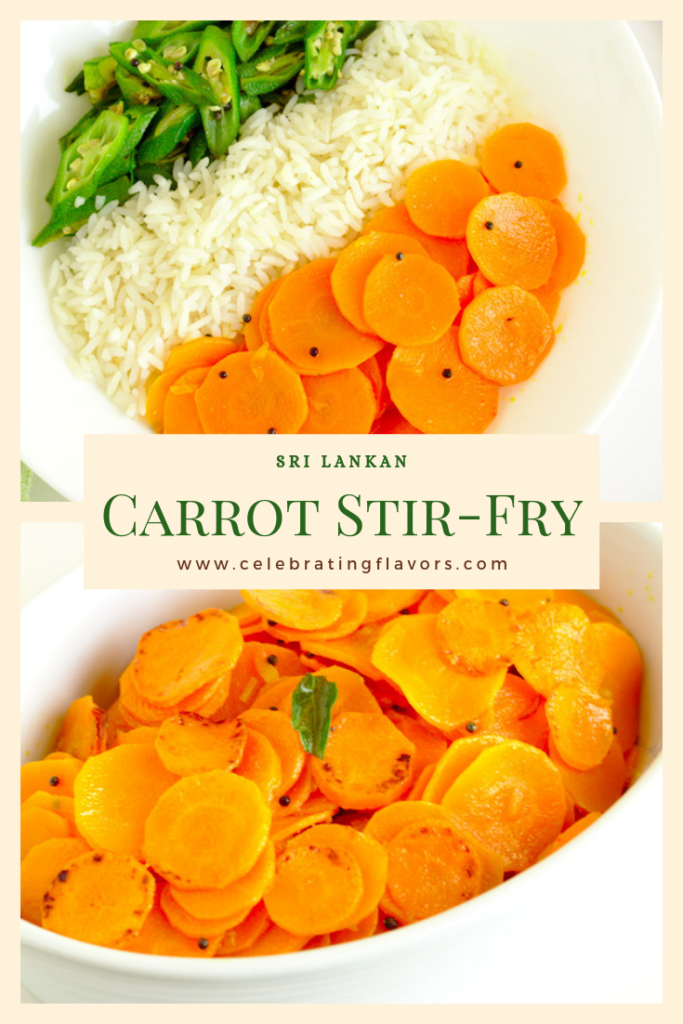 It’s a Sri Lankan style carrot stir-fry recipe with a touch of spice and an excellent Vegan dish. Easy to prep, will be ready in 10 minutes and kid-friendly too!