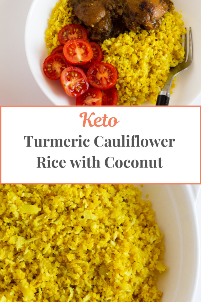Keto turmeric cauliflower rice with coconut