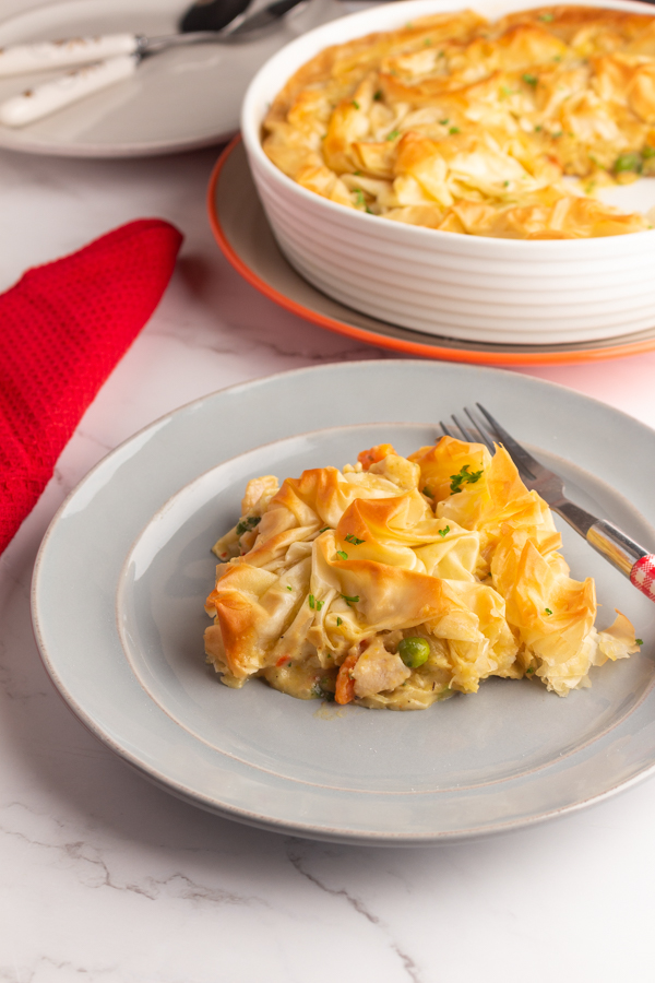 chicken pot pie with filo pastry