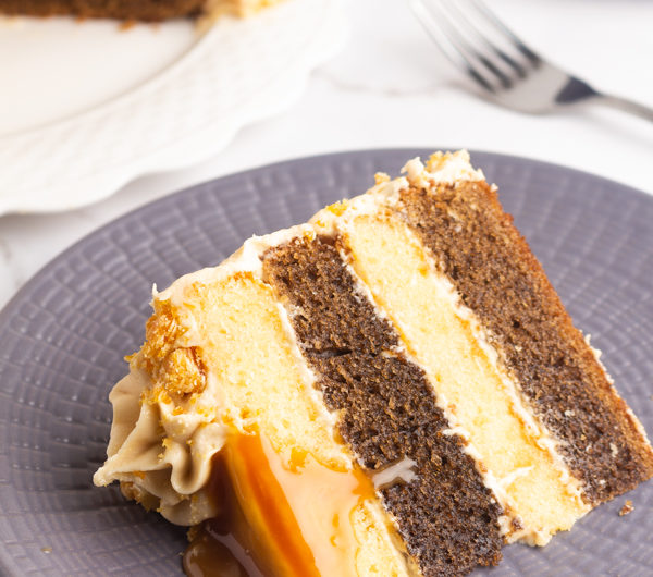 Vanilla Coffee Cake with Caramel Buttercream Recipe
