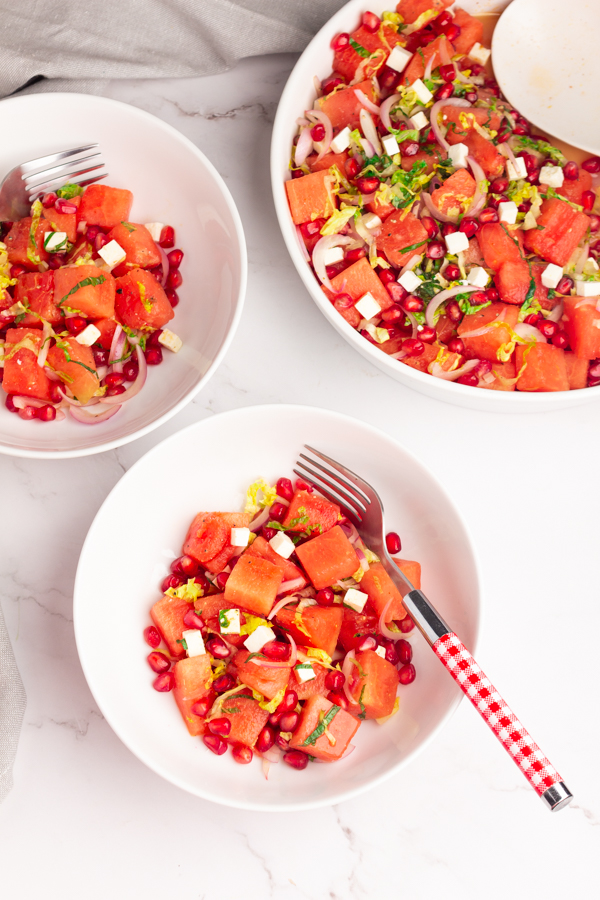 Watermelon & Pomegranate Salad