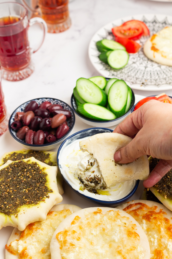 cheese & za'atar manakeesh recipe