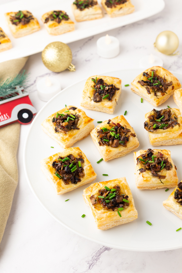 mushroom tartlets with puff pastry